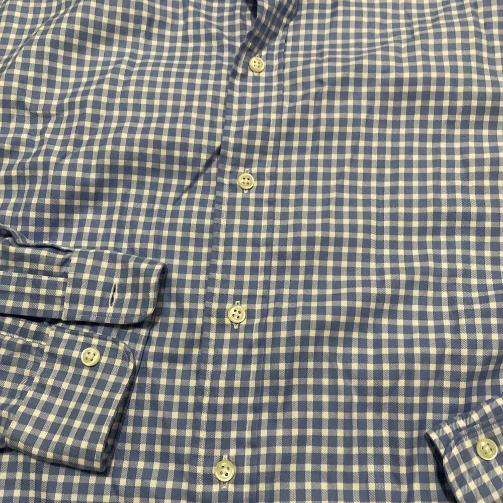 Polo Ralph Lauren Shirt Mens Medium Classic Fit Gingham Check Preppy